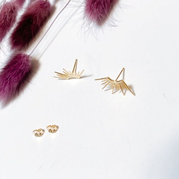 Sun radiant stud earrings #429 - Picture 5 of 6